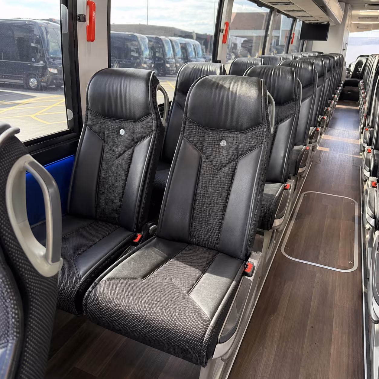 san rafael 56 passenger charter bus inside