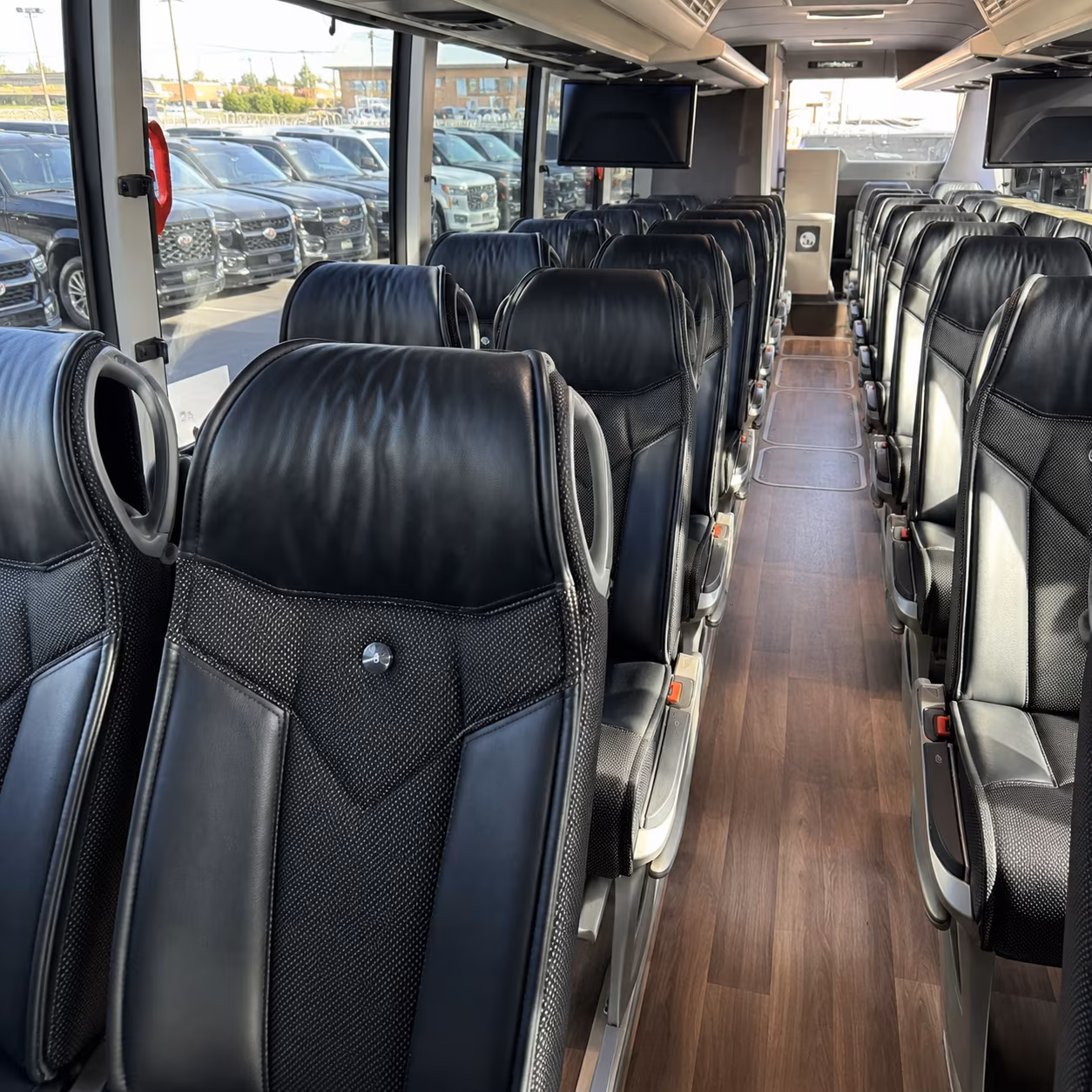 san rafael 56 passenger charter bus interior