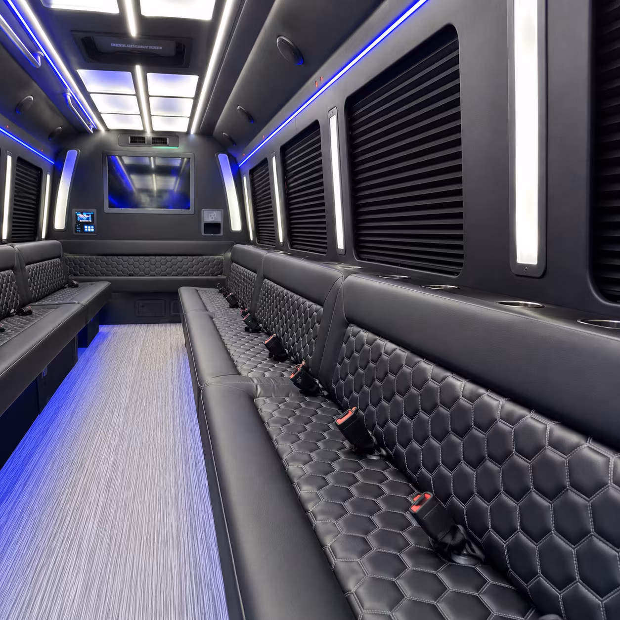 san rafael party bus interior