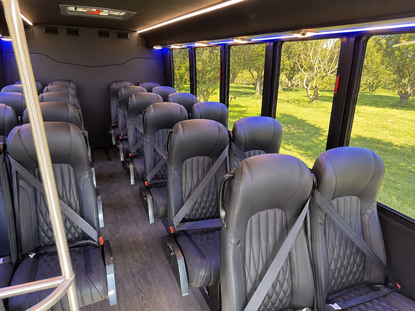 san rafael wedding transportation onboard seating